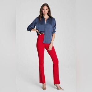 NWT SPANX Ponte Micro Flare True Red Pants